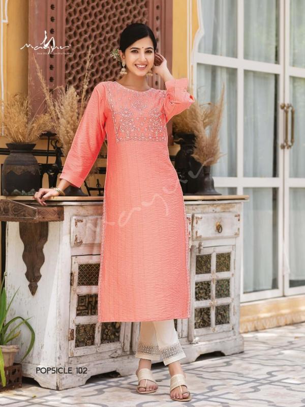 Mayur Popsicle Fancy Wear Viscose Designer Kurti Collection